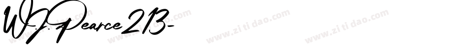 W.J. Pearce 213字体转换
